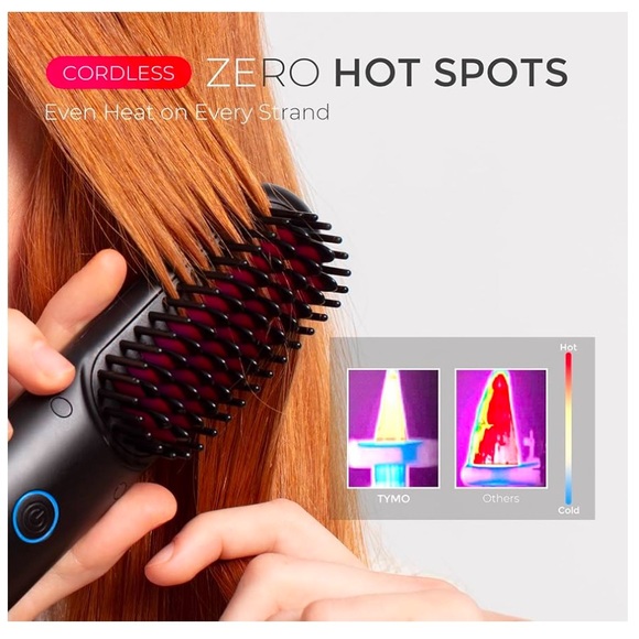 CORDLESS HAIR STRAIGHTENING / SOFT CURL BRUSH - NWT - Picture 5 of 10